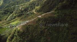 Drone footage of thousand year old rice terraces in the Philippines