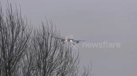 Storm Ciara travel Chaos at Heathrow Airport BA A319 GEUPP aborts landing goaround  9feb2020 1031a GLA glasgow