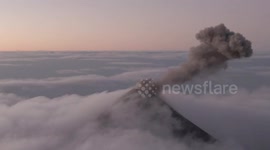 El Fuego lets out plumes of thick ash as volcanic activity recorded in Guatemala