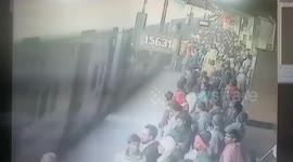 Brave Cop swings into action, saves woman from falling under moving train in northern India