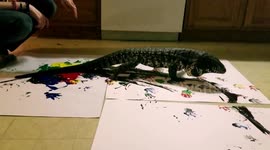 These artistic masterpieces have been created by a massive lizard
