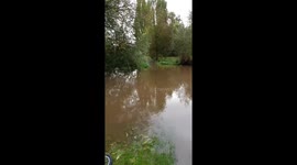 UK bike route blocked by floods ahead of Storm Dennis
