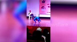11-year-old girl performs unbelievable contorted yoga postures in northern India