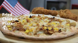 Fried Chicken Pizza