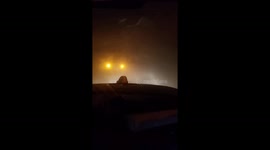 Arctic front passage and ground blizzard