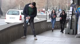 Hilariously shocking prank does NOT look like emptying a water bottle