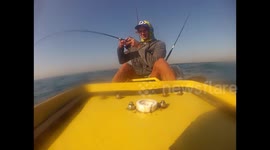 Fisherman loses fishing rod EPIC FAIL