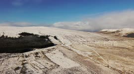 Beautiful Snowscape By Drone
