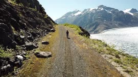 Drone footage of incredible glacier in west Canada