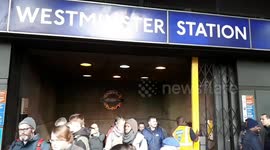Westminster station evacuated and sealed off as firefighters investigate alert