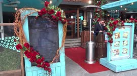 Lebanese restaurant Maison Du Mezze dressed for Valentine's Day - London