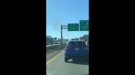 School van fire on I80 west in NJ