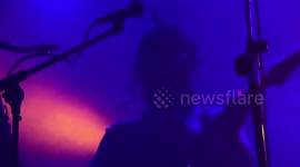 The Mexican music group Telefunka gives a concert in Madrid, Spain