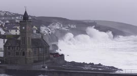 Storm Dennis makes landfall in Porthleven, Cornwall
