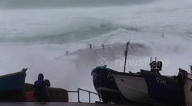 Storm Dennis hits the Cornish coast