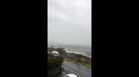 Storm Dennis on Loch Long in Argyll Scotland