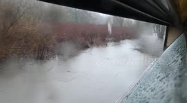 On board Train going through Floods caused by Storm Dennis