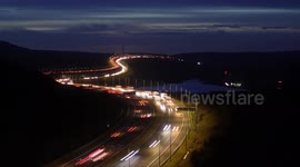 Time lapse of the M62 motorway at Saddleworth
