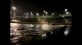 Dramatic footage shows Welsh river bursting banks after Storm Dennis rain