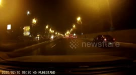 dashcam - close call - cut the way of the bus