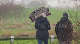 Storm Dennis brings heavy rain to Sheerness, Kent