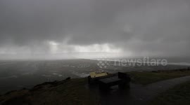 Brutal Hail Storm Over Lough Foyle - Storm Denis