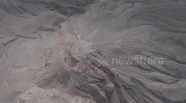 volcan santiaguito, flying above