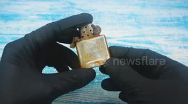 Lighter found in the ruins of burnt house restored to former glory