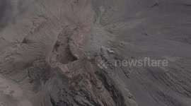 volcan santiaguito lets out plumes of ash