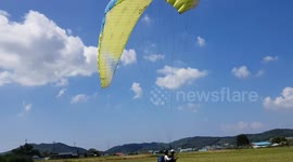 Paragliding in south Korea sky enjoy for this more funny and crazy