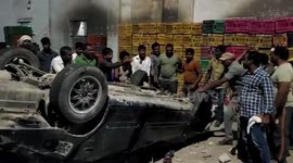 One dead after speeding car plummets off overpass in southern India