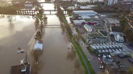 Drone footage shows extent of 'worst flooding in 200 years' in the West Midlands