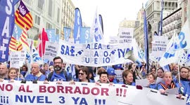 Demonstration of nursing workers in Madrid, Spain.