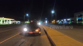 Markham Canada technology capital POV rear view hyperlapse of the streets at night