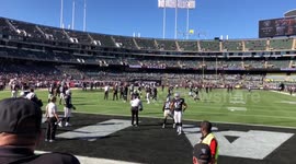 Raiders vs Bengals warm ups