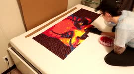 Watch your favorite movie characters COME TO LIFE using nearly 20,000 Skittles