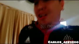 Mom in Colombia hilariously smacks her son when she realizes he was pranking her