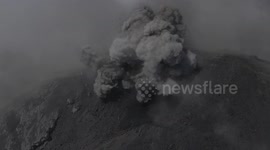 Eruption of El fuego in slow motion
