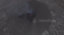 Boiling magma in the crater of El Fuego