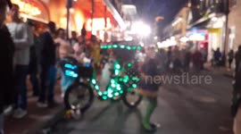 Dancing grandma on Bourbon Street