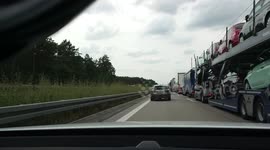 German motorway congested