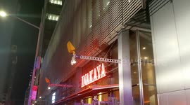 Fire at the New York Times building in Manhattan