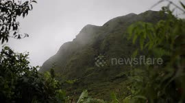 Amazing Volcano Mount Pelée at French Caribbean island called Martinique