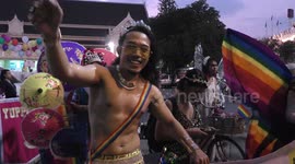 Hundreds join colourful Pride Parade in Thai city
