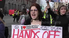 March against Julian Assange Extradition in London, UK