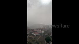 Flights cancelled as sandstorm hits Canary Islands in Spain