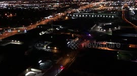 11 Police cars in Scarbrough around the factory area looking for a suspect