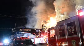 Firefighters tackle house fire in Shamokin, Pennsylvania