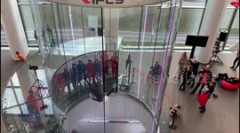Fascinating 'iFLY' indoor skydiving performance in Belarus