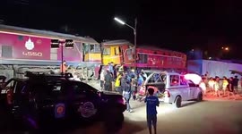 Dozens injured after head-on collision between passenger train and cargo train